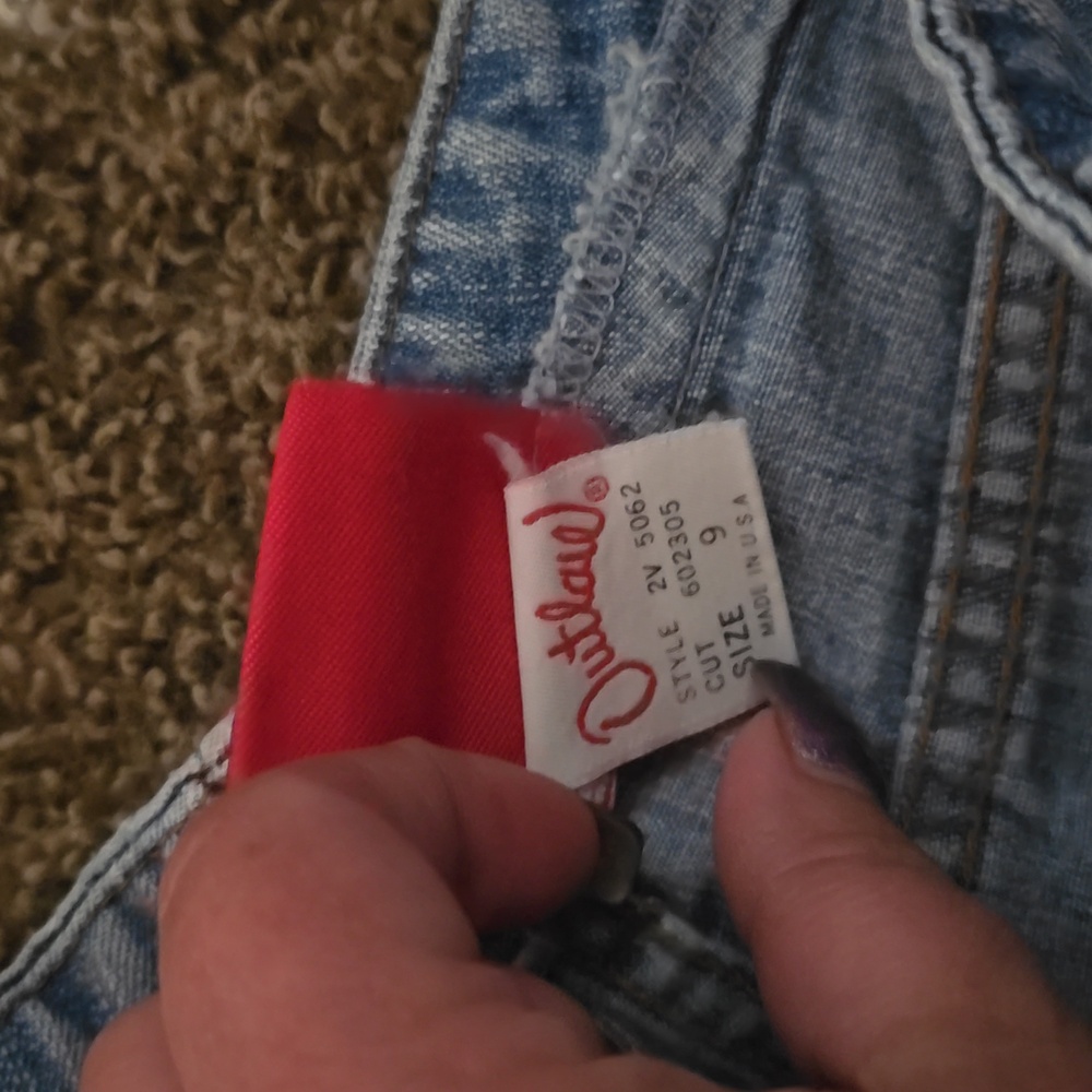 Vintage 90's Psycho Blue Outlaw Denim Shorts Size 9 - Picture 3 of 4